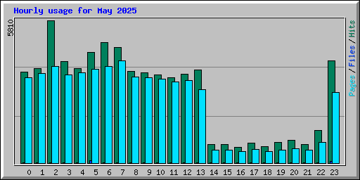 Hourly usage for May 2025