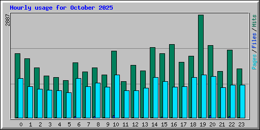 Hourly usage for October 2025