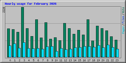 Hourly usage for February 2026