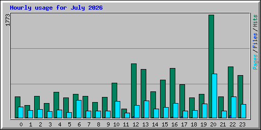 Hourly usage for July 2026